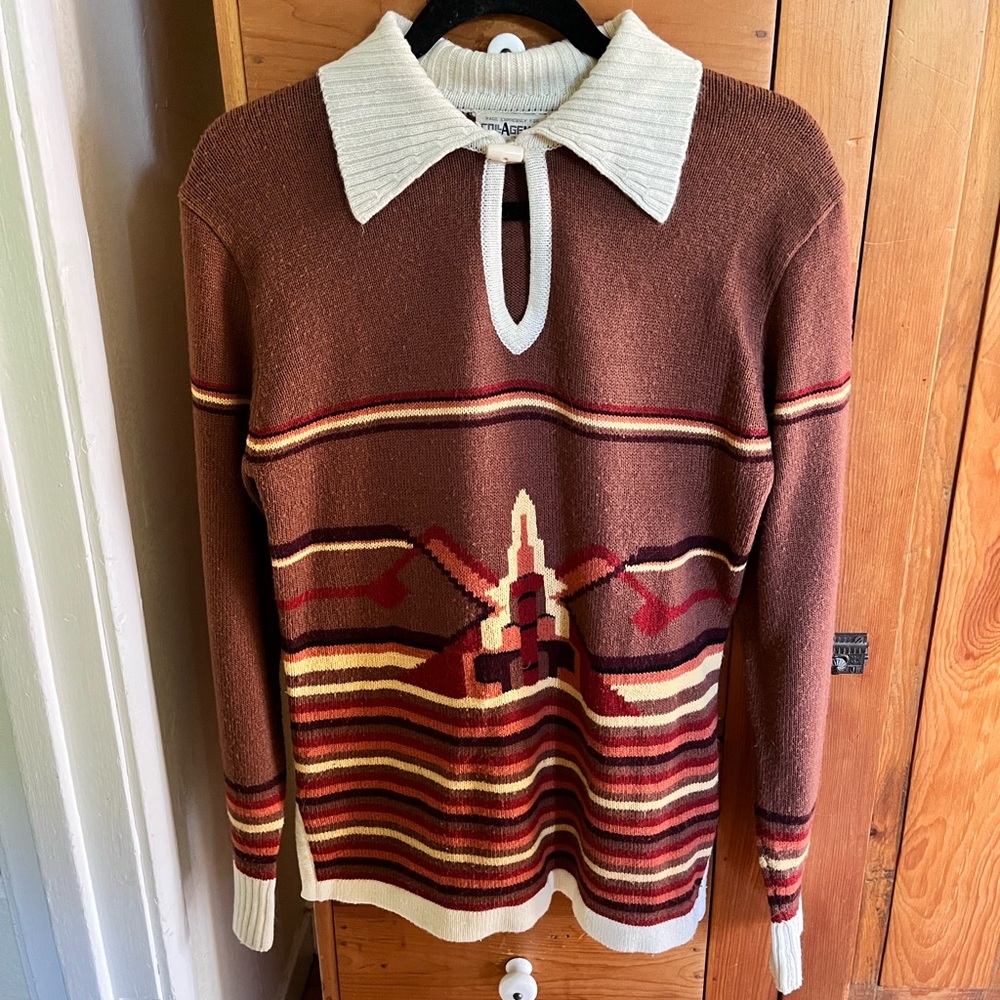 Vintage collared sweater